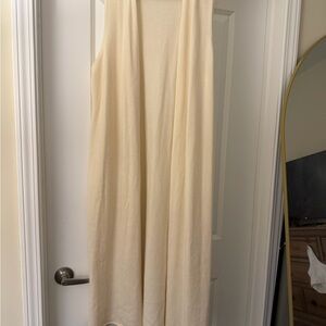Eileen Fisher Cream Sleeveless Poncho